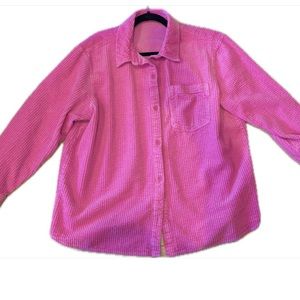H&M Pink corduroy button down